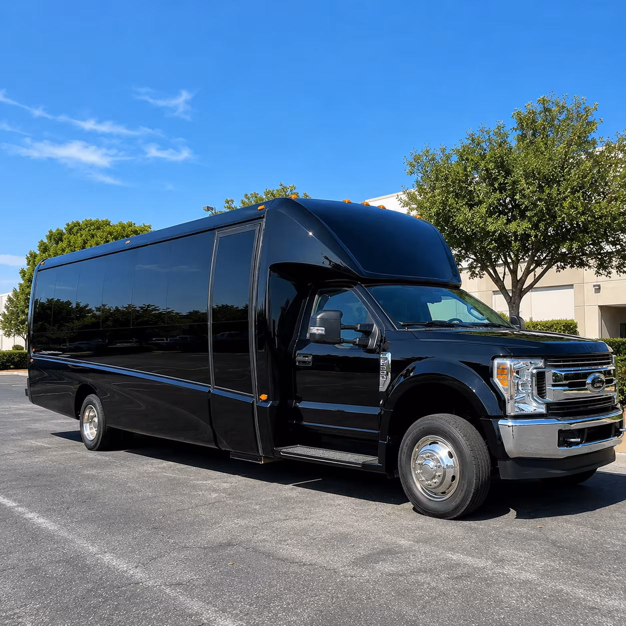 Dallas Airport Shuttle & Transportation party bus exterior