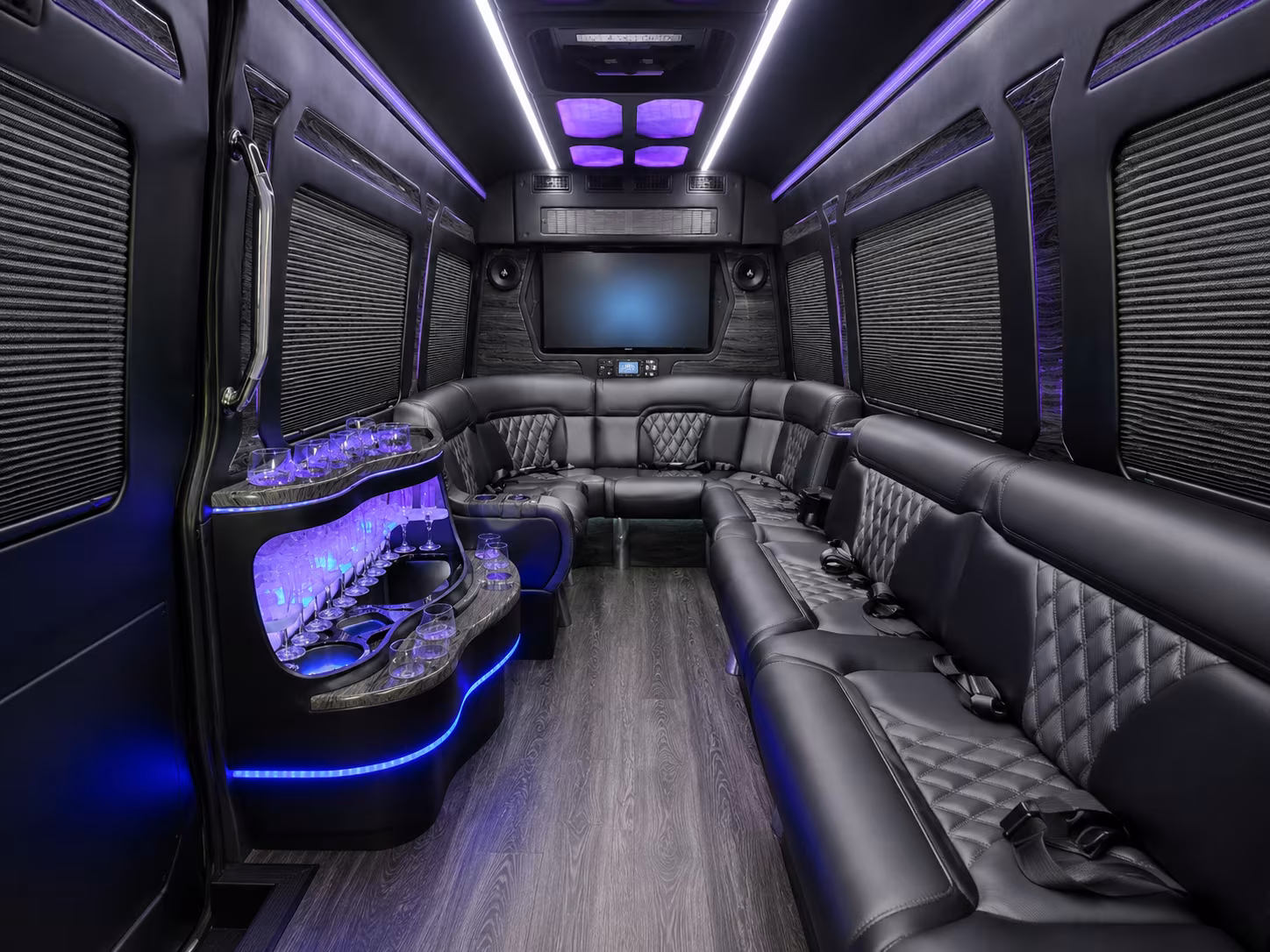 Dallas Corporate Transportation party bus exterior