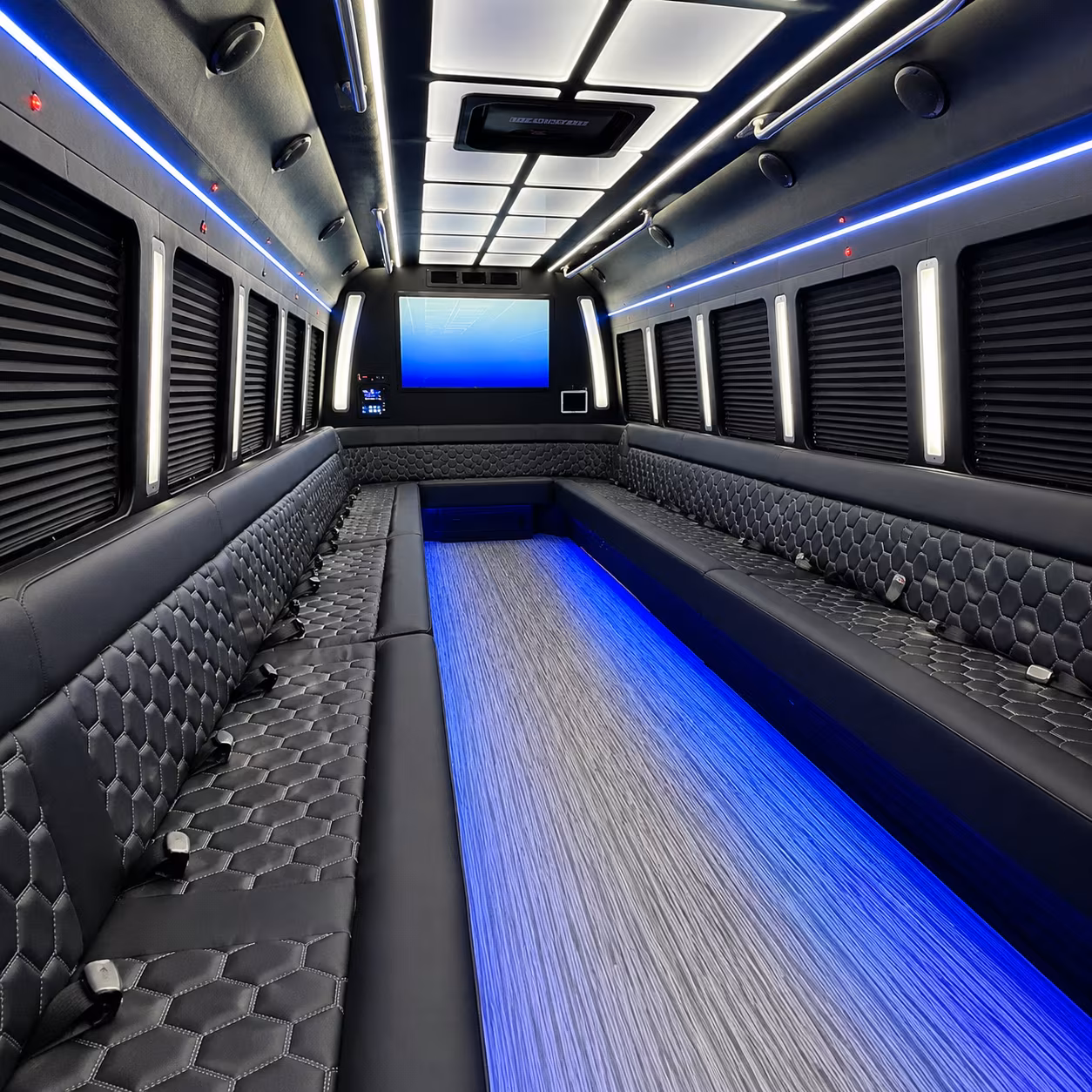 Dallas Private Event Transportation party bus exterior