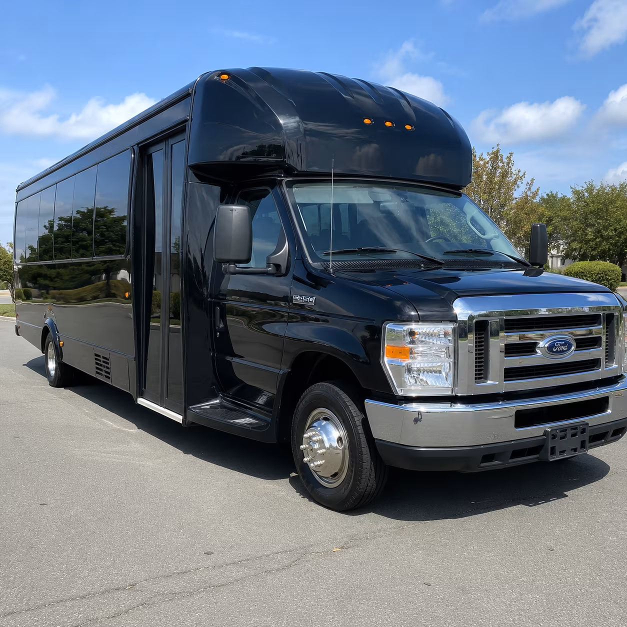 Dallas Prom & Homecoming Transportation party bus exterior