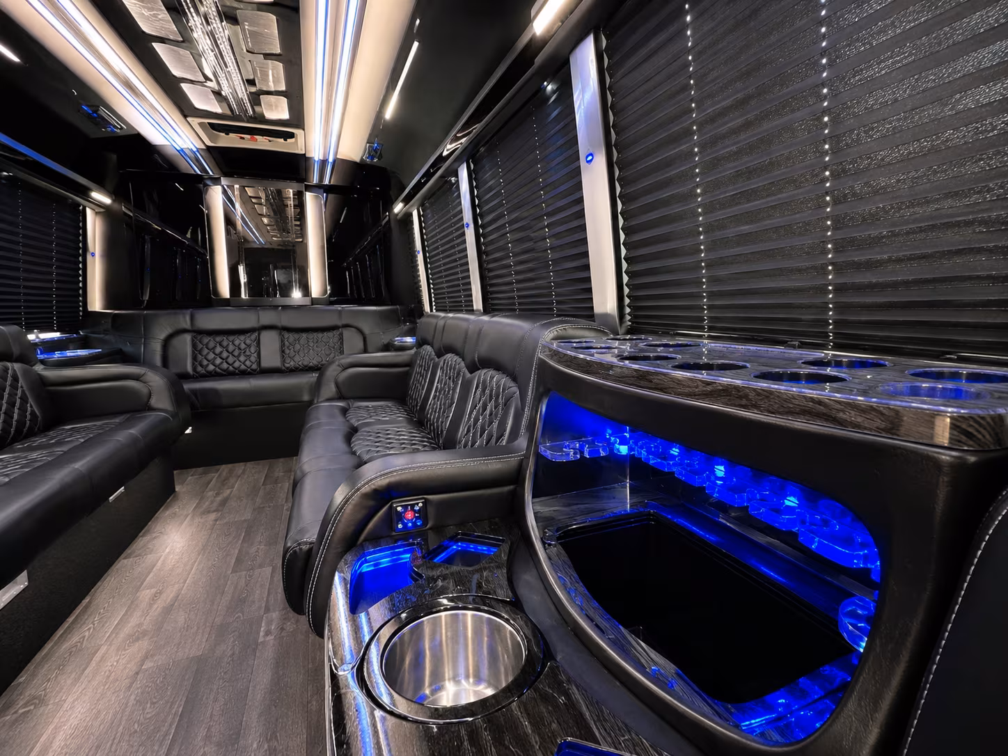 Dallas Prom & Homecoming Transportation party bus exterior