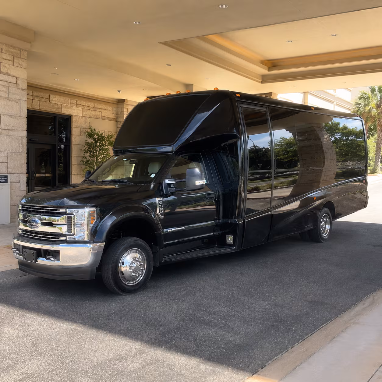 Dallas Sporting Event Transportation party bus exterior