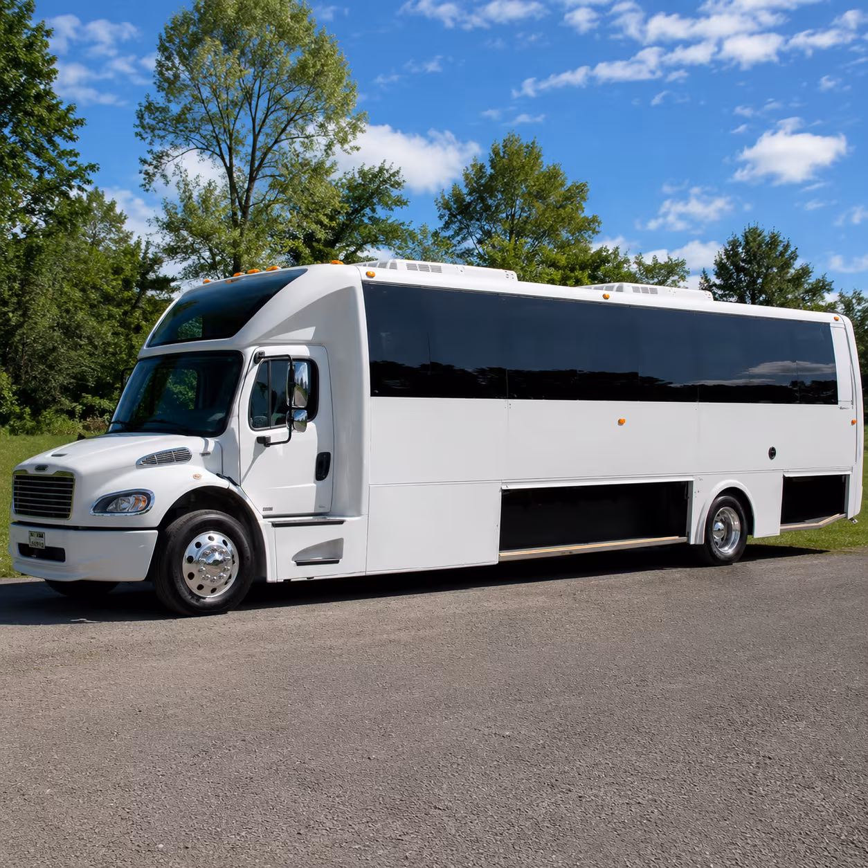 Dallas Wedding Transportation party bus exterior