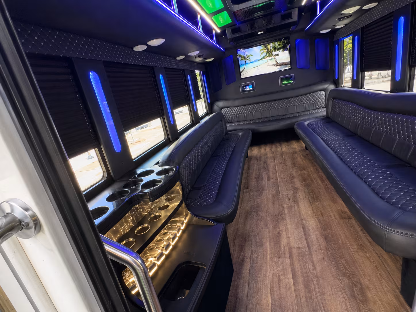 Dallas Wedding Transportation onboard seating