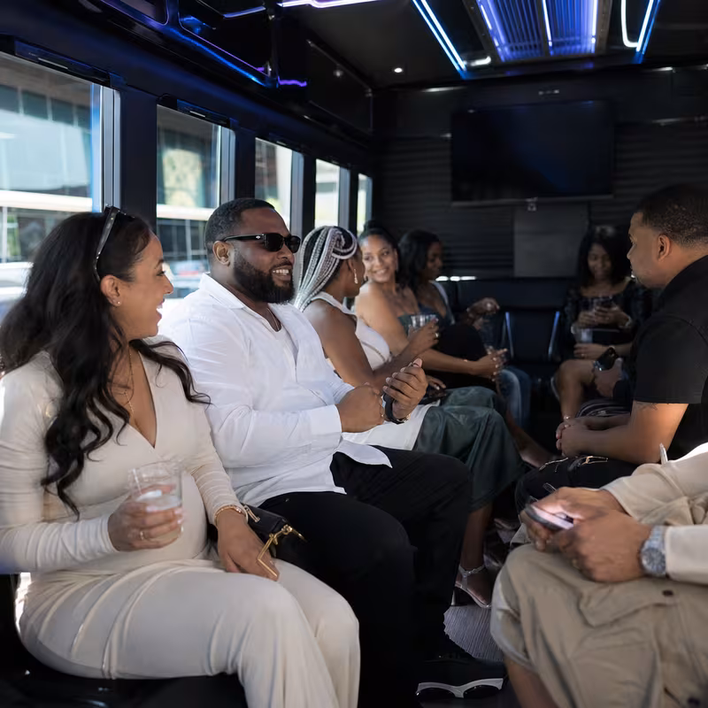Black Mercedes Sprinter van staged for an Dallas Private Event Transportation group