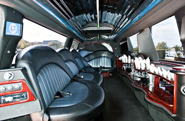 Dallas Lincoln Stretch Limos Interior