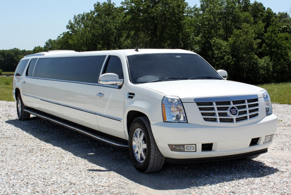 Dallas White Escalade Limo